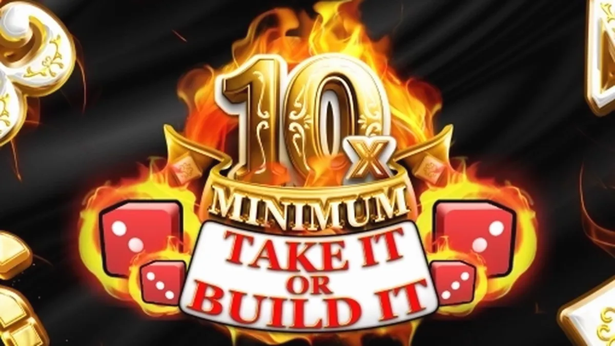 Tampilan antarmuka permainan slot 10x Minimum Take It or Build It