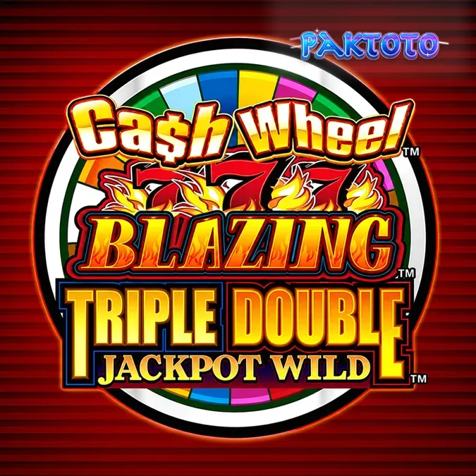 Tampilan antarmuka slot Cash Wheel Blazing 777 Triple Double Jackpot Wild dengan simbol 777 yang ikonik.
